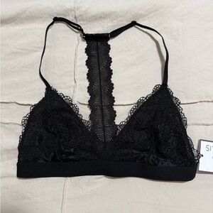 Simplicity Black Lace Bralette with Racerback